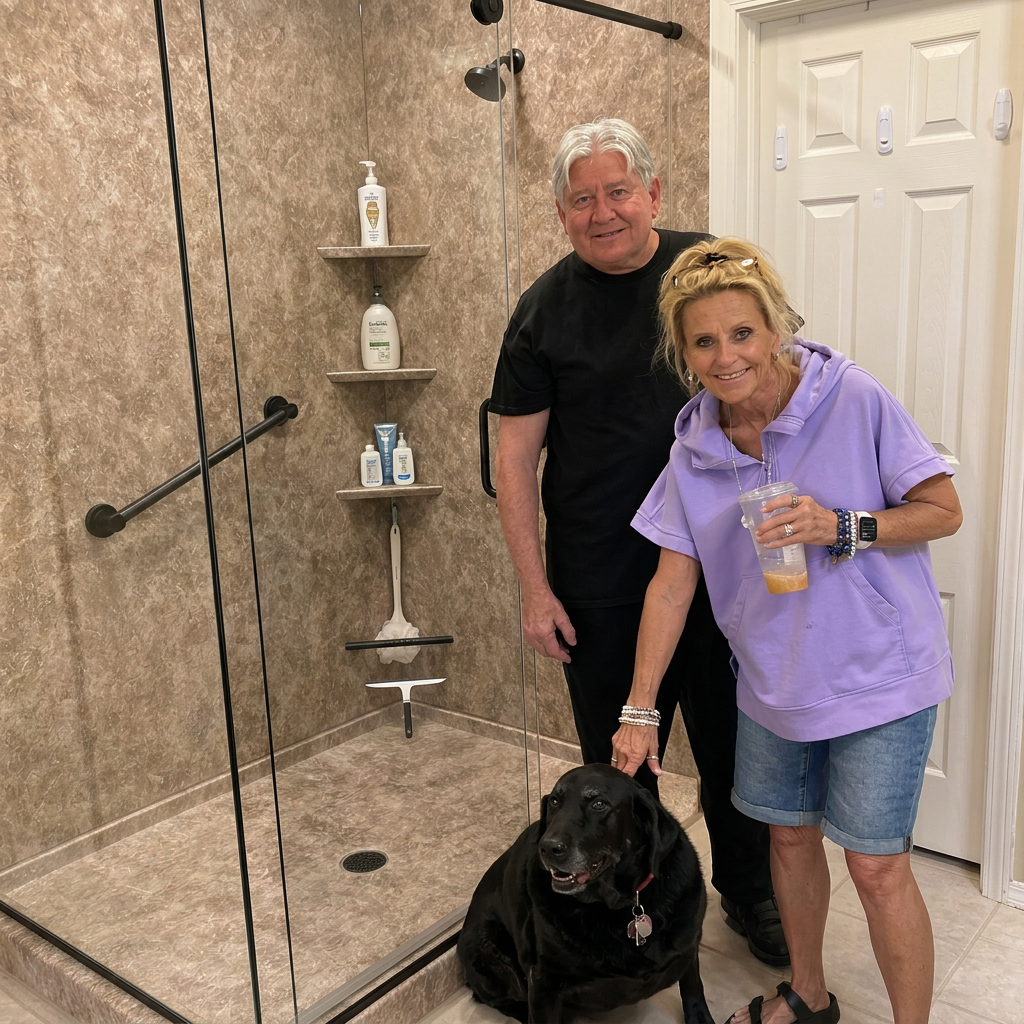 Happy client 3 in their new shower