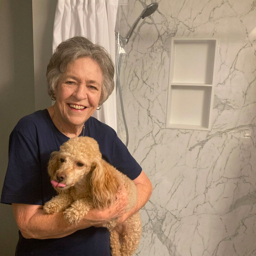 Happy client 7 in their new shower
